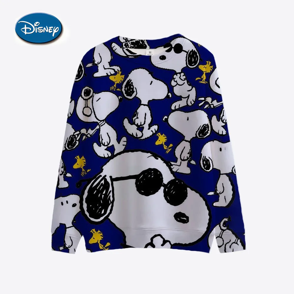 Woman's Hoodie New Autumn/Winter Fashion Y2K Snoopy cartoon print Sweatshirts Round Neck Coat Loose Long Sleeve Hatless Hoodie