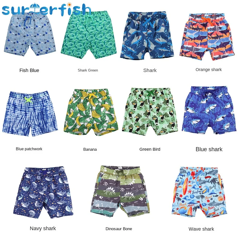 3-15Y Summer Boys Shorts Beach Swimming Shorts Fast Dry Baby Boys Shorts Children Clothing Pants Swimwear Trunk Plus Size