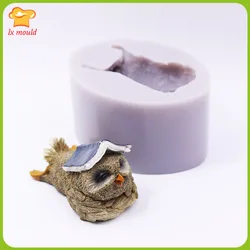 Wisdom 3D Owl Silicone Candle Mould Teachers' Day Wedding Kids Birthday Cake Decor Sugarcraft Topper Baking Chocolate Mold