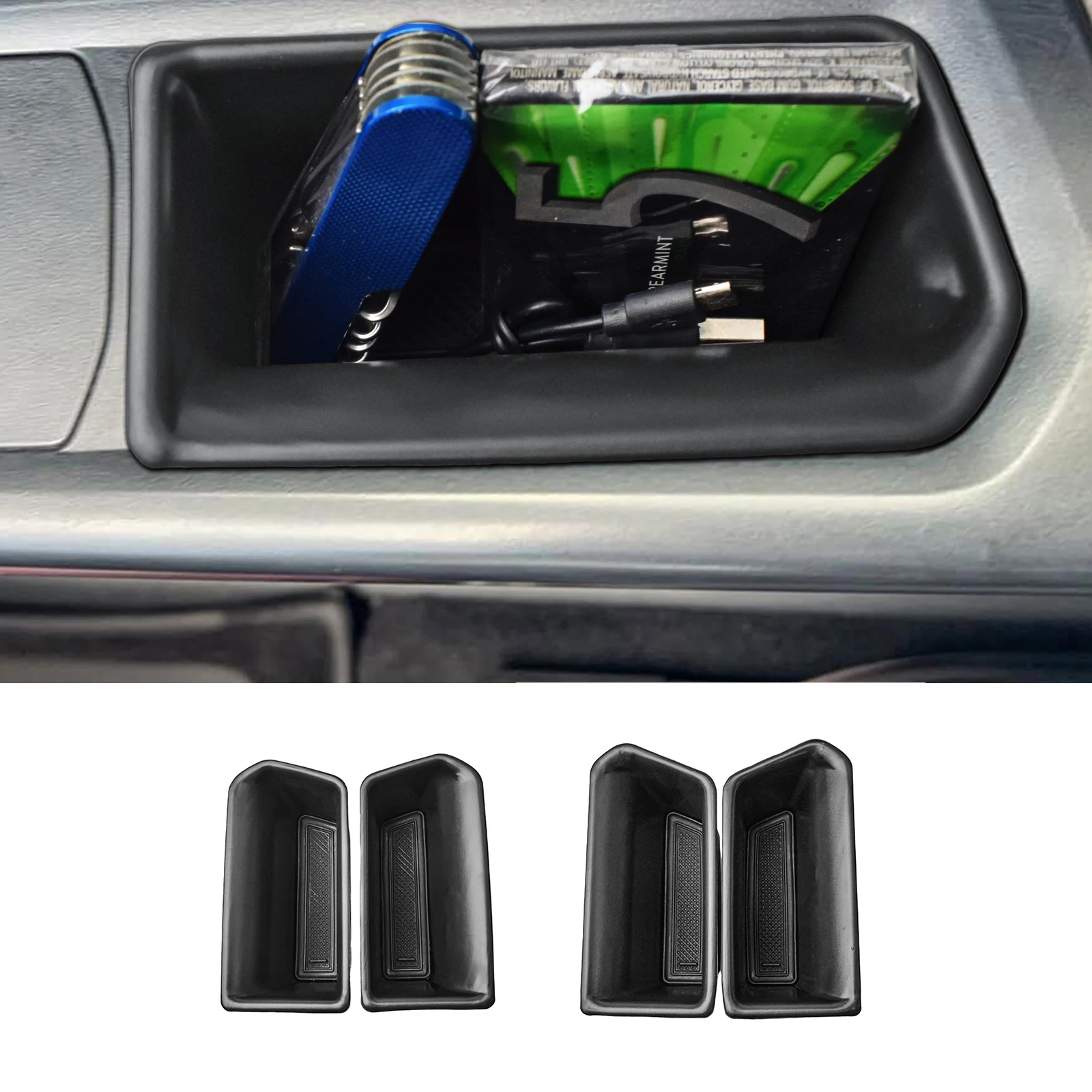 

Door Handle Organizer for VW Atlas and Cross Sport 2018 2019 2020 2021 2022 2023 4PCS Door Handle Storage Box Tray Accessories