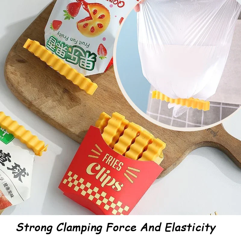 1-24 قطعة الفرنسية فراي على شكل مشبك للغلق بإحكام المغناطيسي شفط الثلاجة ملصق مشبك للغلق بإحكام للوجبات الخفيفة التوابل حقيبة بلاستيكية #3