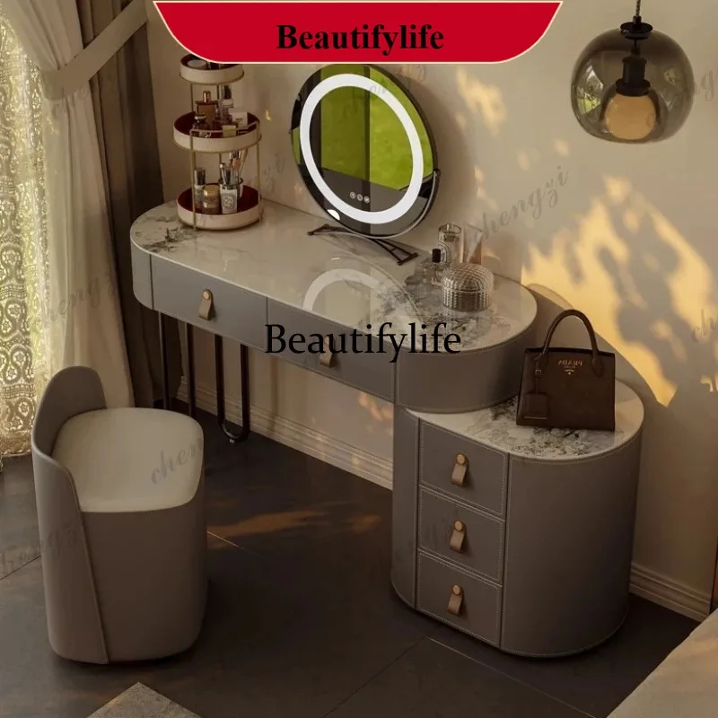 

G153 Makeup Nordic Vanity Table Storage Aesthetic Drawer Luxury Dressing Table Wood Stool Desk Vanitty Tocador Bedroom Furniture