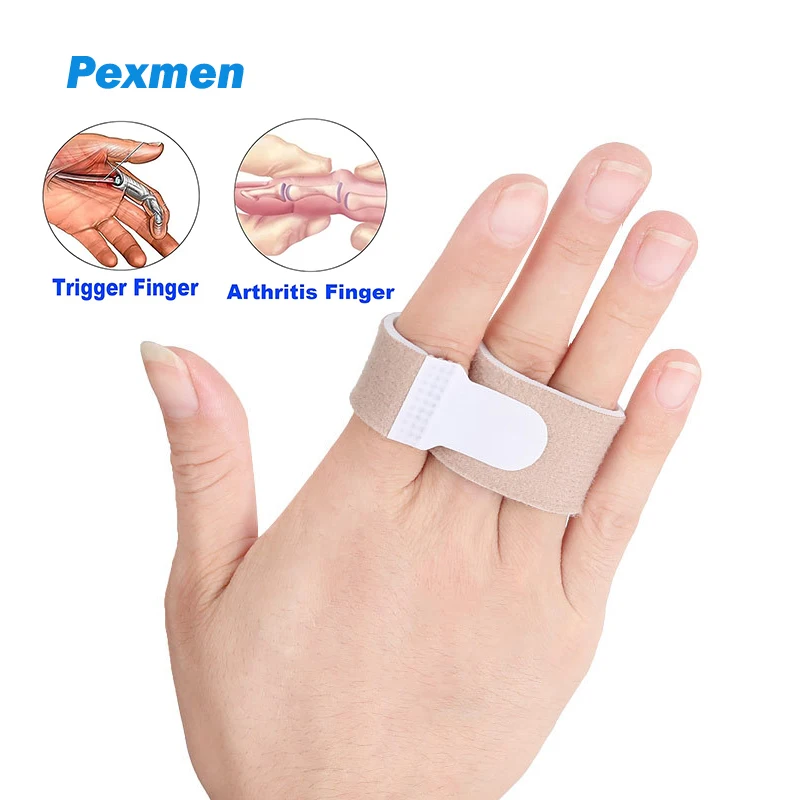 Pexmen 1/2/5Pcs Finger Buddy Wraps for Broken Jammed Finger Splints Brace for Swollen and Trigger Finger or Hammer Toes