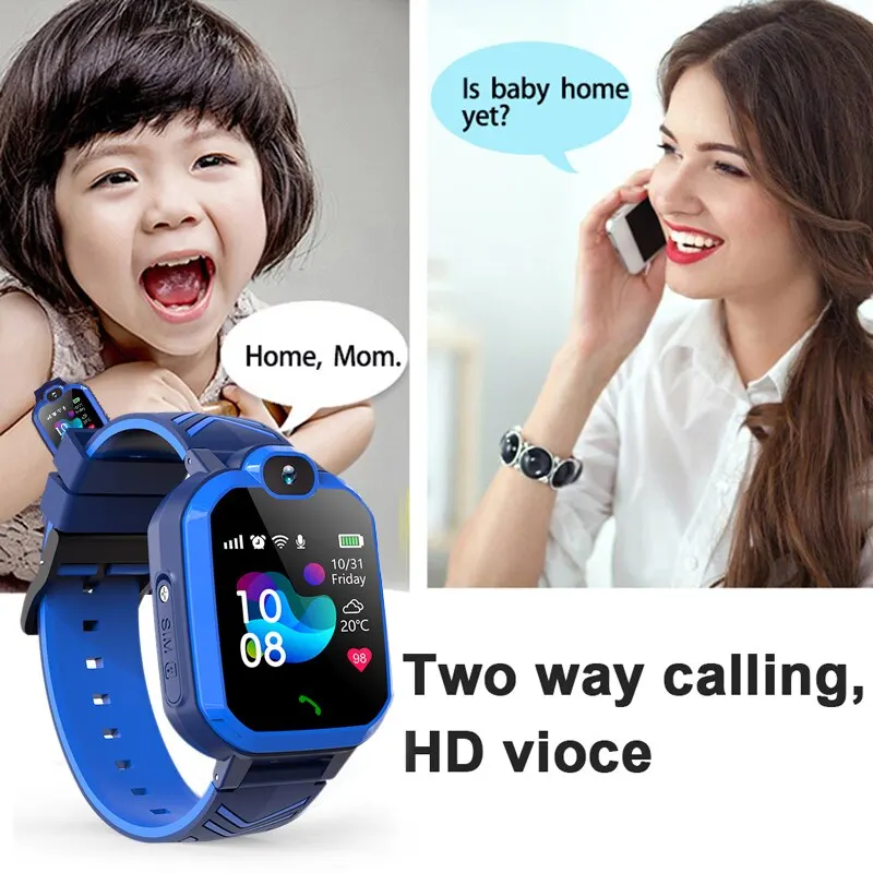 Kids Smart Watch Cute Sport Touch Screen Smartwatch For Children SOS GPS Call LBS Tracker Location Sim Card Camera Voice Chat R7