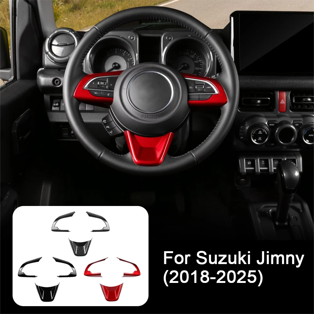

For Suzuki Jimny 2018-2025 Steering Wheel Trim Cover Anti-scratch Wear-resistant ABS Trim Interior Decoration Car Accessories