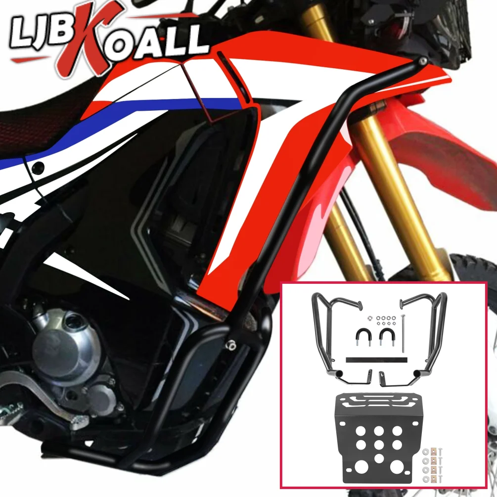 

Motorcycle Crash Bar Engine Guard Bumper Frame Protector For Honda CRF250 Rally 2017 2018 2019 2020 CRF 250 Skid Plate