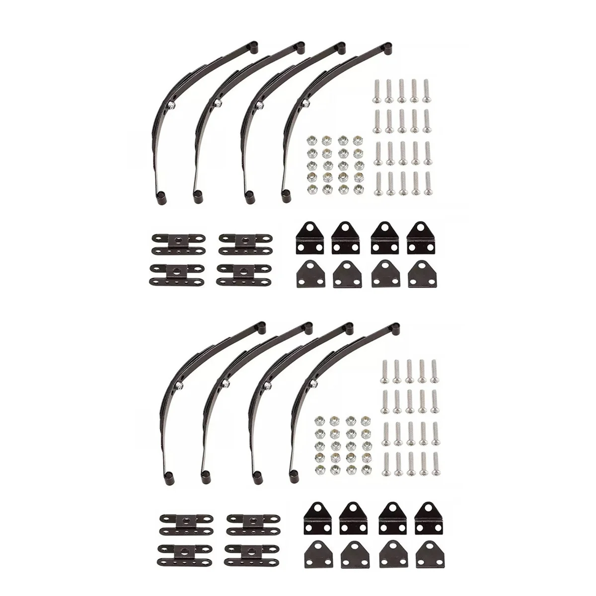 Barra de acero inoxidable con suspensión de resorte de hoja dura Y34A, 8 Uds., para camión Axial SCX10 D90 de coche trepador 1/10