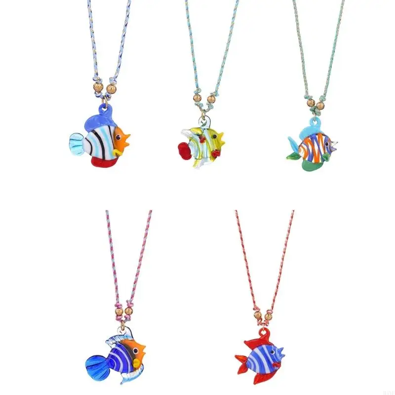 M4YF Fish Charm Necklace Unique Necklace Multifuntional Neck Jewelry Pendant Necklace for Women Seeking Distinctive Styles