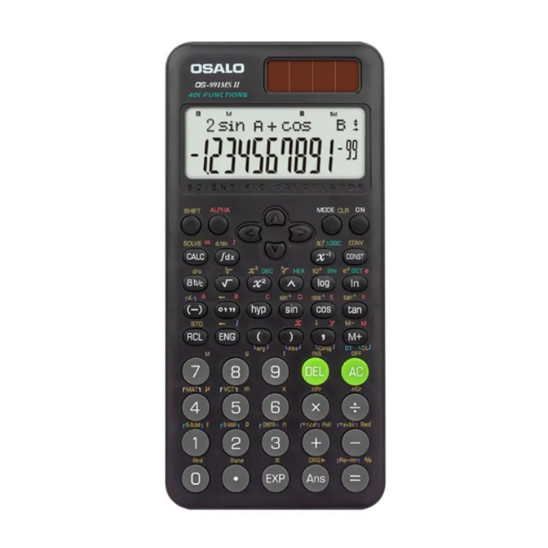 OS-991MS II ABS آلة حاسبة علمية للطاقة الشمسية 417 وظيفة أنواع الآلات الحاسبة الطلابية متعددة الوظائف