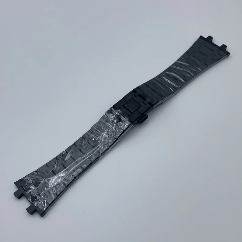 ملحقات تعديل الساعة بديل لحزام البلوط، حزام ساعة من الفولاذ المقاوم للصدأ 26 مم بإبزيم قابل للطي #4