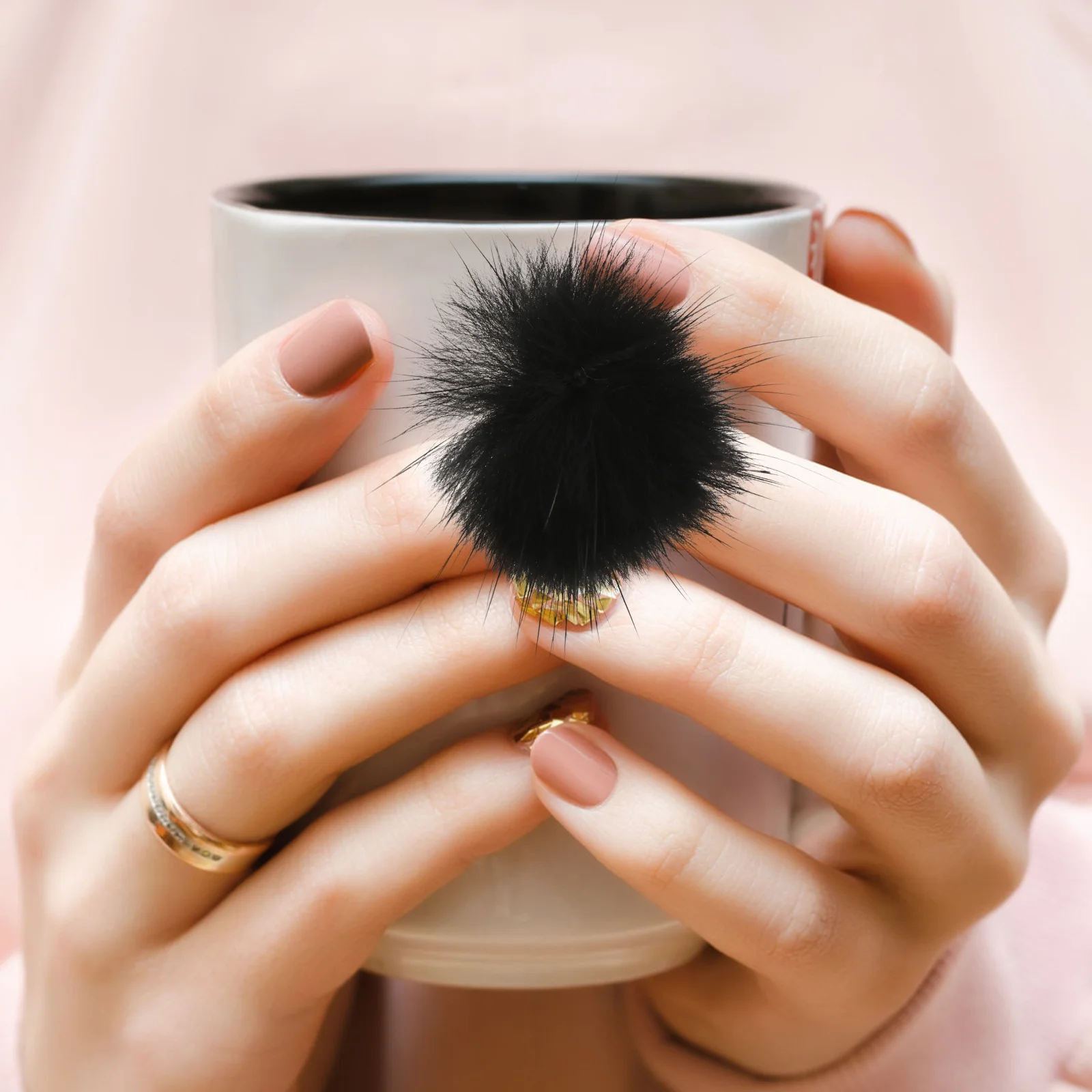 

6Pcs Manicure Decorations Creative Pompom Nail Parts Durable DIY Nail Art Accessories Quick Application Manicure Sticker