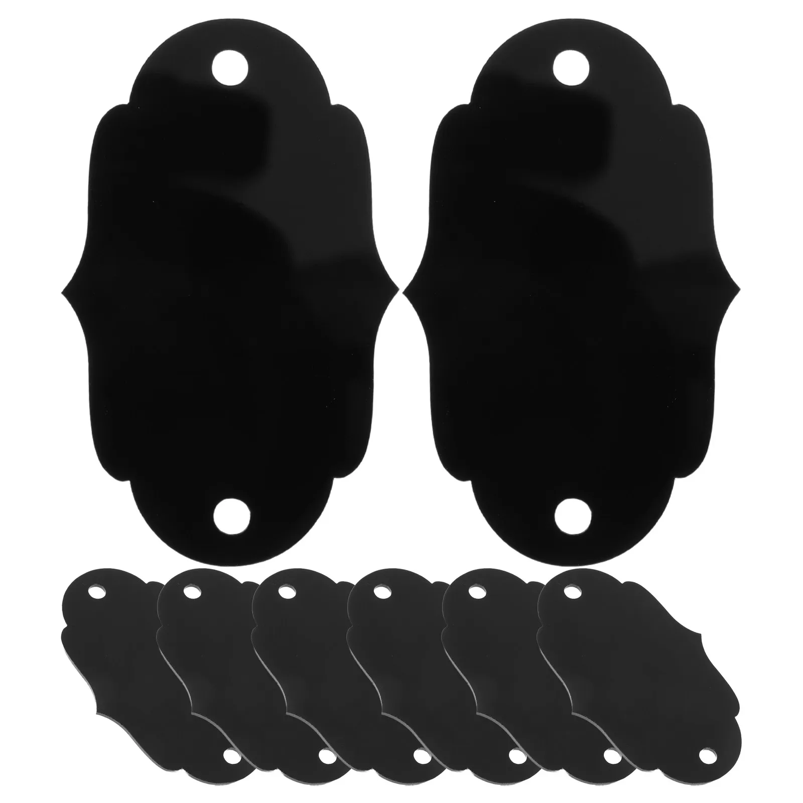 

8 комплектов держателей для этикеток: черные акриловые этикетки для записей, для организации хранения на кухне, в ванной, офисе, в шкафу - с возможностью стирания