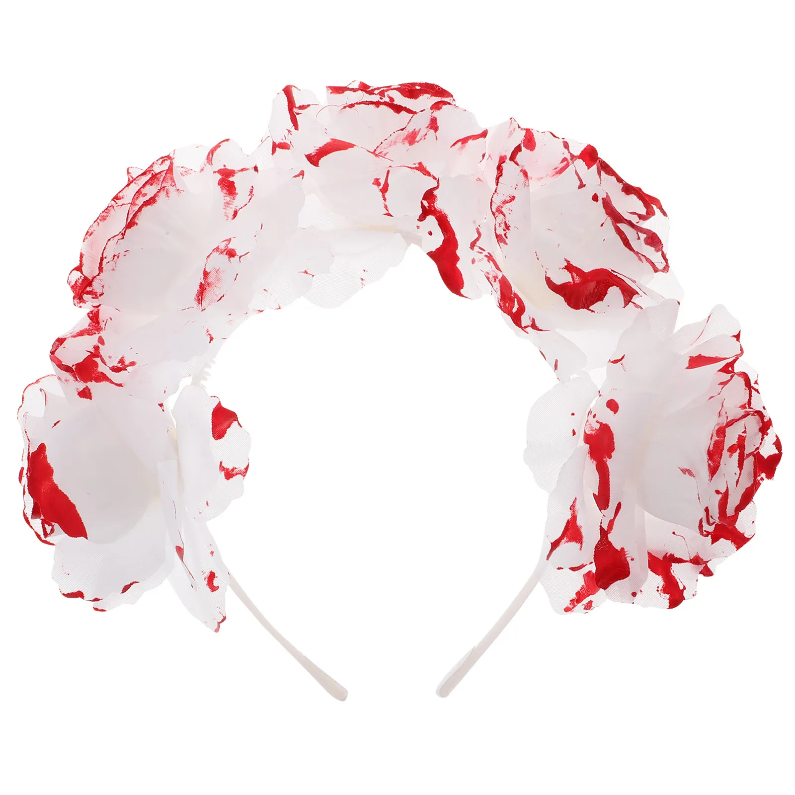 Beautiful Rose Hair Hoop Headdress for Women Plastic Cloth Material Fade Resistant Lightweight Comfortable Holiday Party Beach