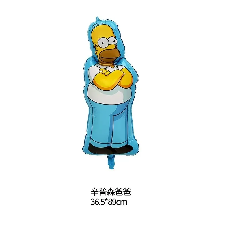 The Simpsons Cute Cartoon Student Party Decoration Props Balloon Creative Pattern Design Aluminum Film Balloon Doll Wholesale