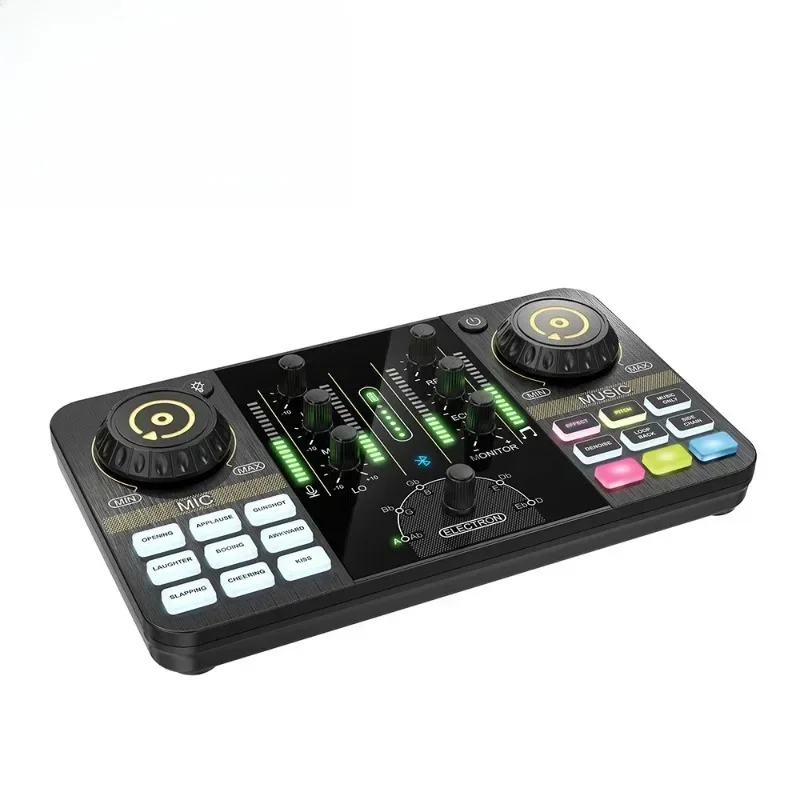 Live broadcast sound card mobile phone computer live streaming host recording device microphone singing 48V microphone