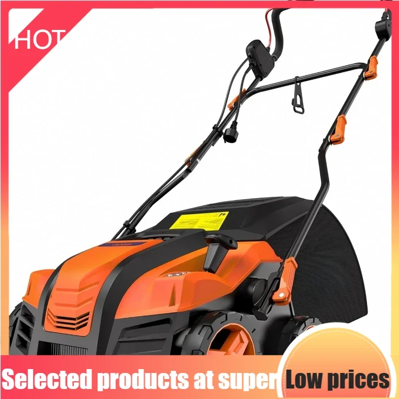 

Competitive Item-Artificial Turf Vacuum, 15Amp Grass Sweeper 16” Width Lawn Sweeper Yard Power Brush With 45L Removable Leaf Col