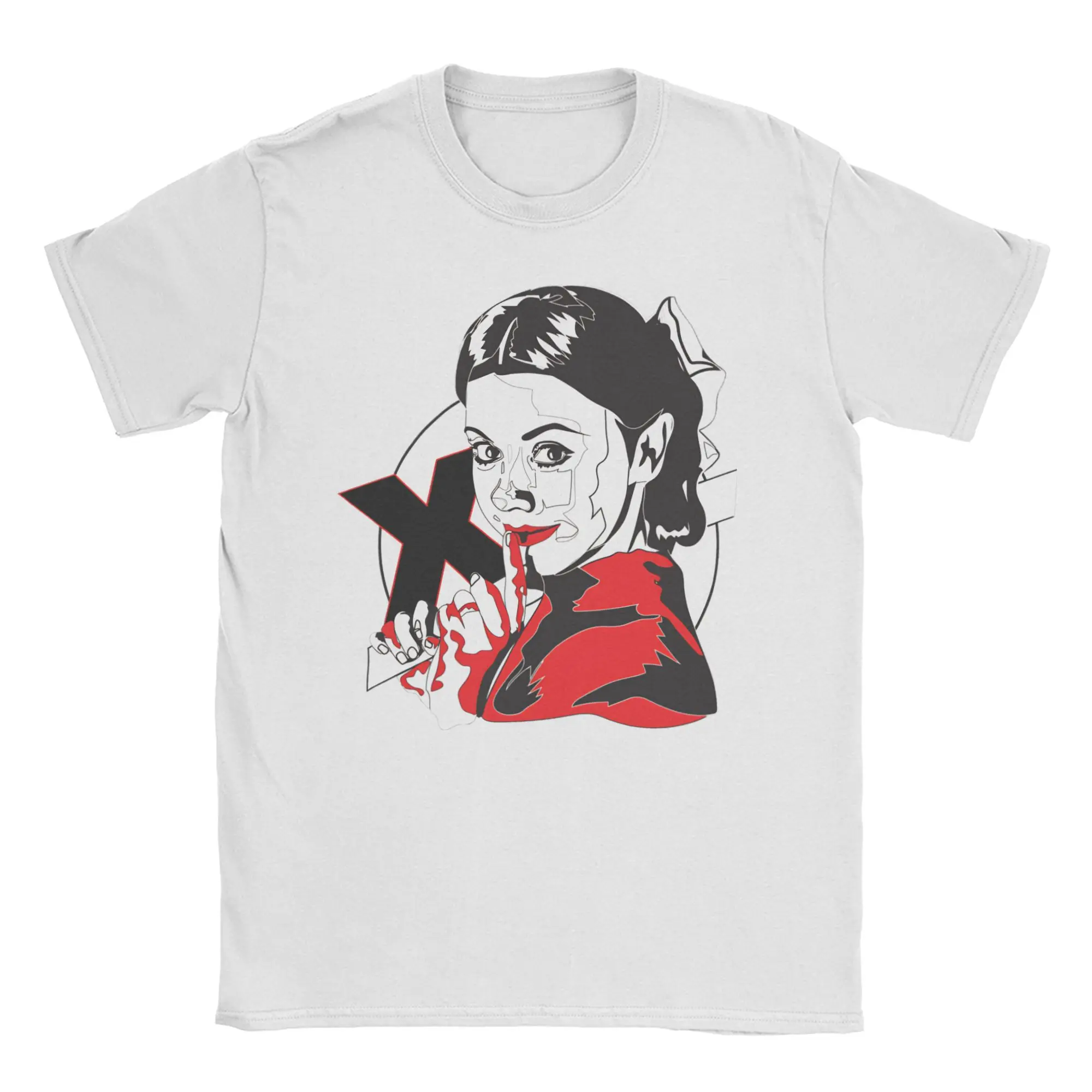 Camiseta Pearl para homens e mulheres, camiseta vintage de algodão, gola redonda, manga curta, roupas plus size