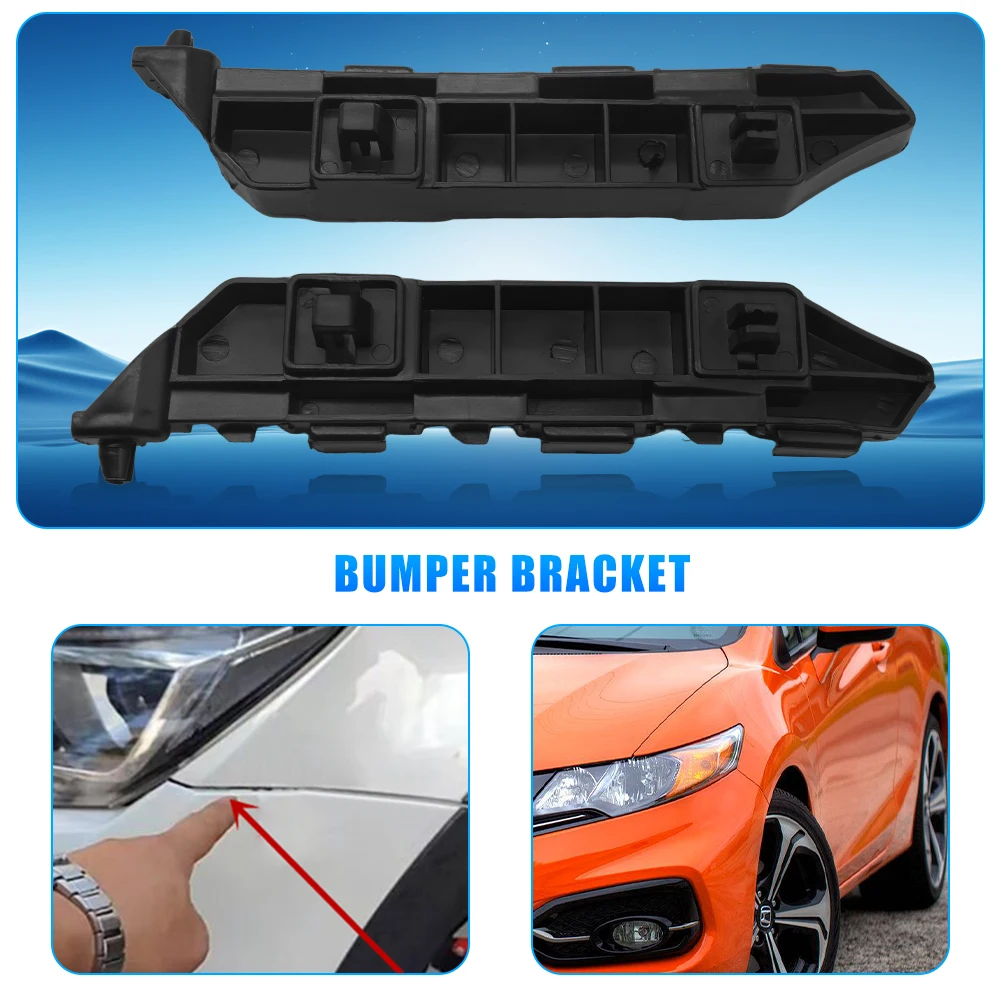 Pair Front Bumper Retainer Mounting Brackets Set For Honda Civic 2012-2015 71198-TR0-A0 71193-TR0-A01 71198TR0A01 71193TR0A01