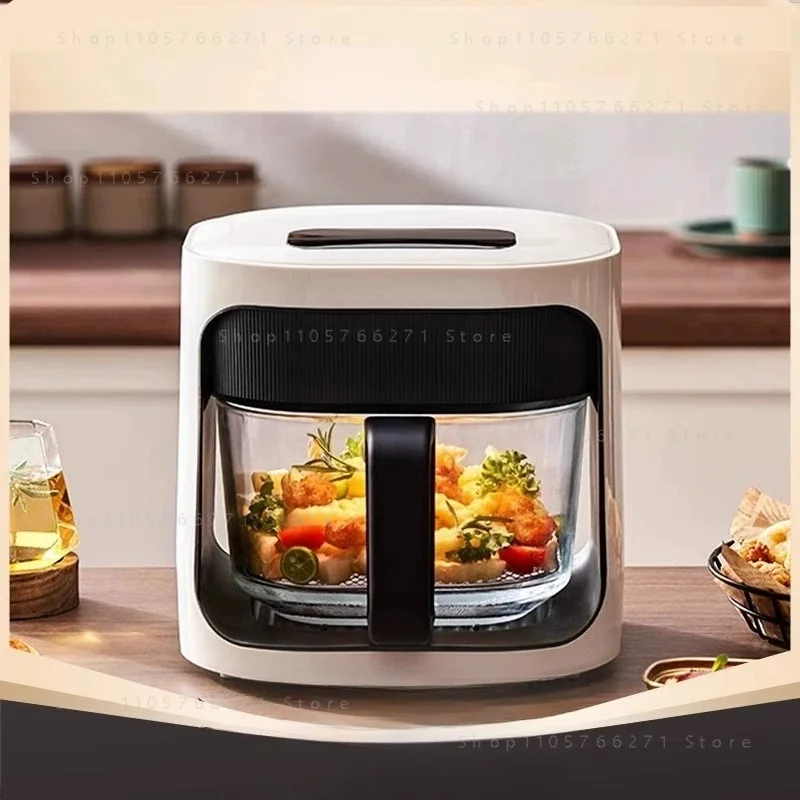 New Household Air Fryer Multifunctional No-Turn Over Visual Uncoated Glass Liner Cooker