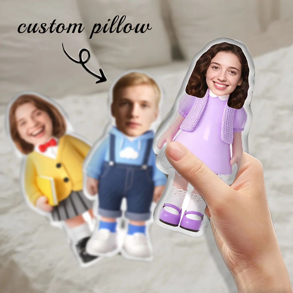 A Custom Photo Pillow, Light Purple Dress - Suitable for Birthday Parties, Father'S Day, Mother'S Day, Halloween, Christmas, Chr