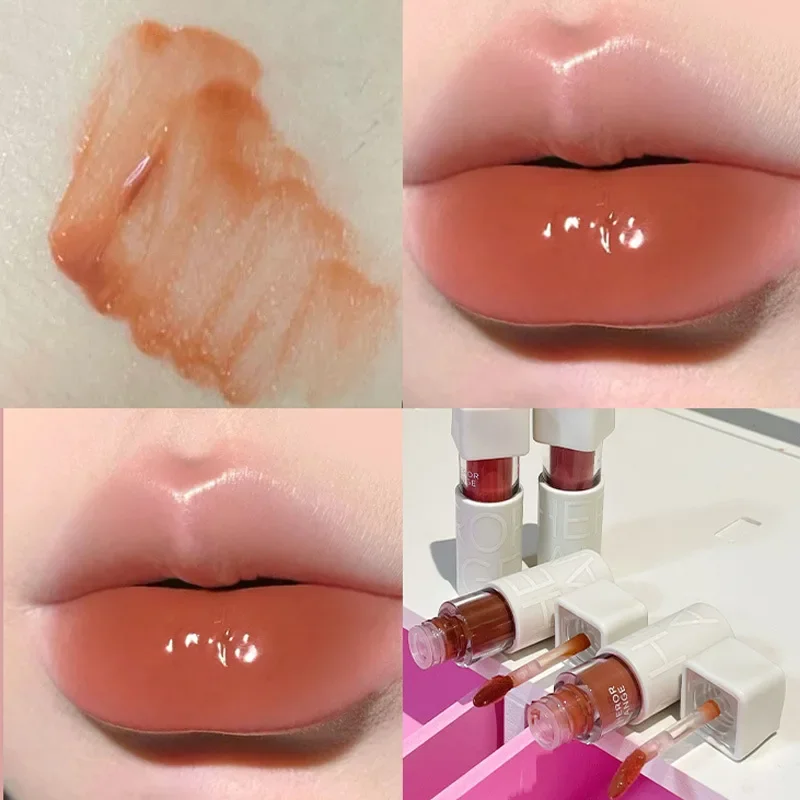 Light Transparent Mirror Lipgloss Watery Pure Glass Lips สีขาว Long-Lasting Hydrating Non-Sticky ราคาถูกลิปสติกสําหรับผู้หญิงแต่งหน้า