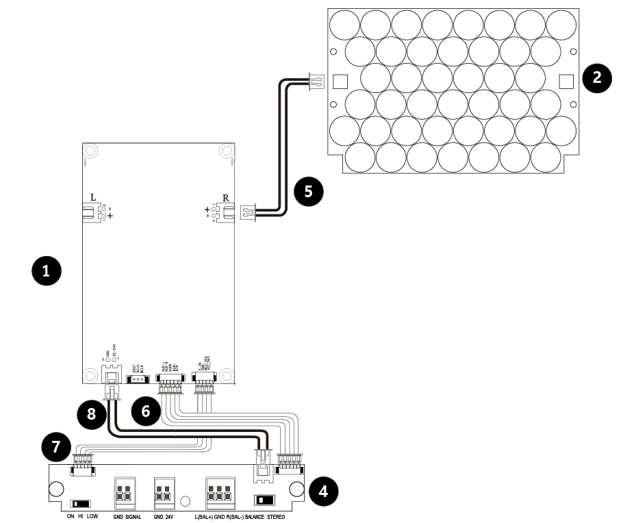Bulk Ultrasound Directional Speaker Module OEM Projects With Transducer Speaking Board Drive PCB 15W
