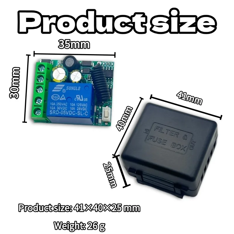 433Mhz Remote Control Wireless Switch AC 220V 1CH RF 10A Relay Receiver and 2CH Transmitter For Door Electromagnetic Lock