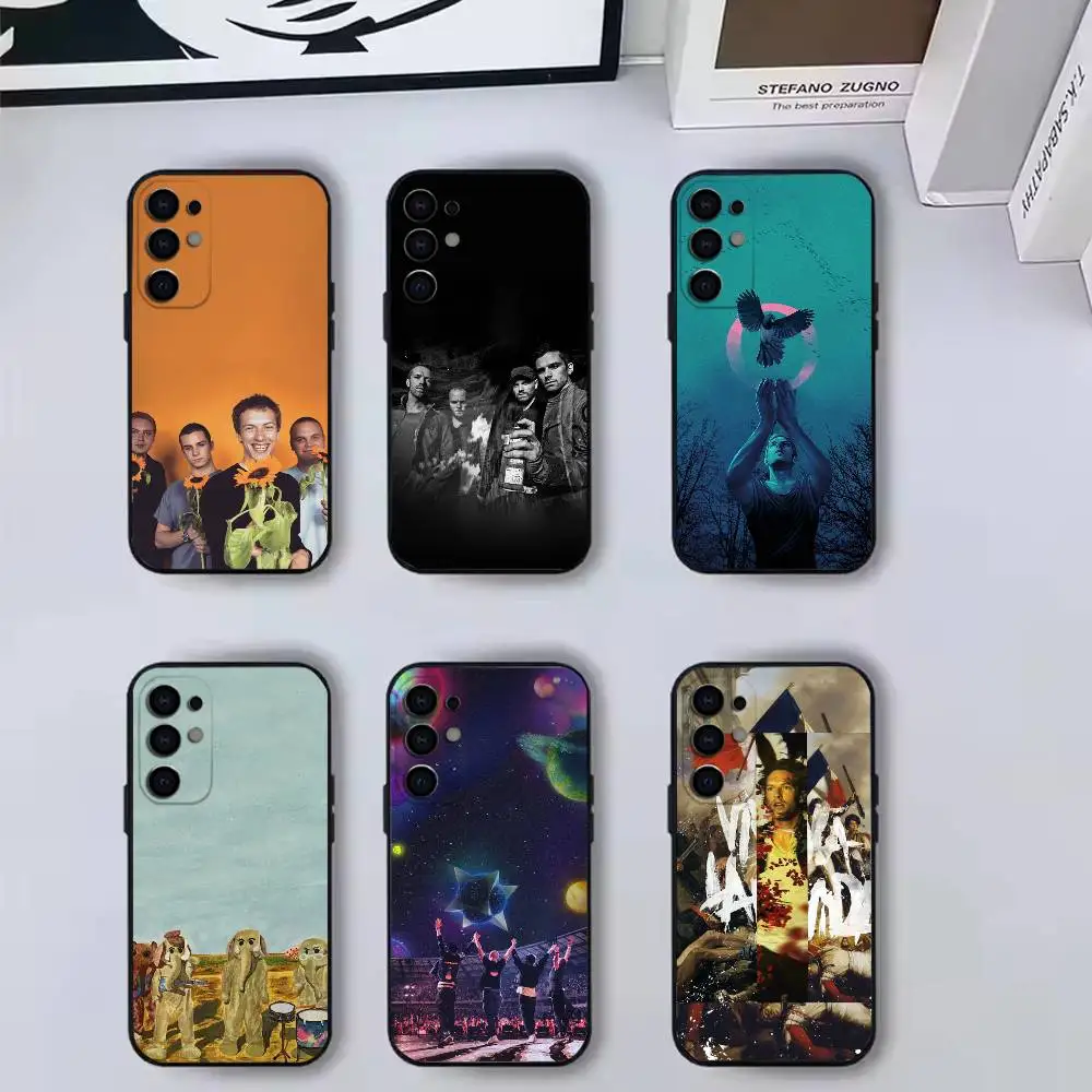 Trendy C-Coldplay Rock Band  Phone Case For Samsung S25,S24,S21,S22,S23,S30,Ultra,S20,Plus,Fe,Soft Silicone Black Cover