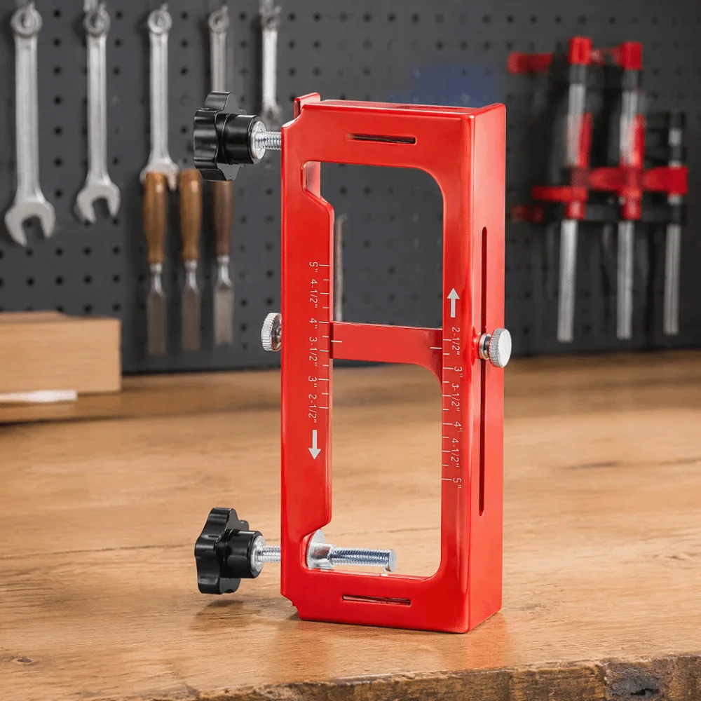 Combination Hinge Drilling Fixture Stable All-in-One Door Hinge Mortising Jig DIY Adjustable Woodworking Auxiliary Tools