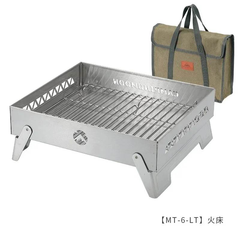 

Camping Barbecue Burning Stove Outdoor Stainless Steel Brazier Portable Folding Fire Heating Charcoal Stove New