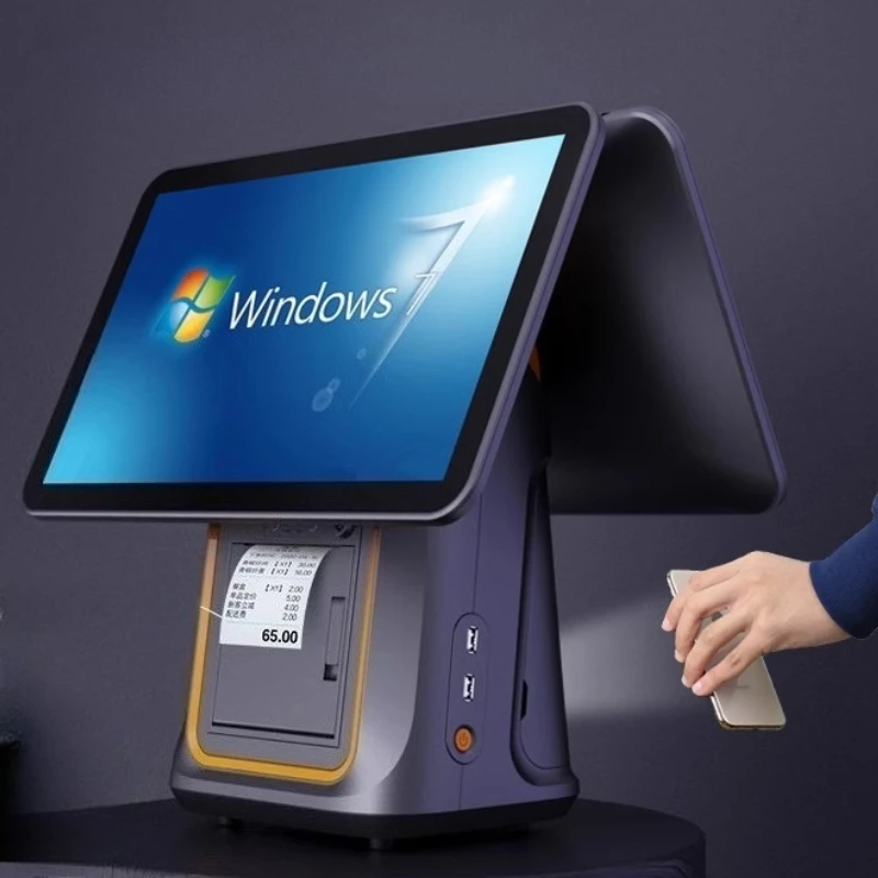 

Cash register all-in-one machine Overseas system management Commercial checkout page Computer dual screen collection