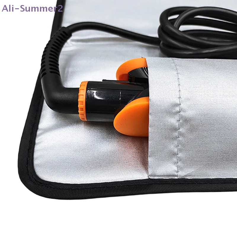 {Summer2} Hair Straightener Storage Bag Heat-resistant Hair Curler Iron Protect Cover Woman Travel Folding Curling Organizer
