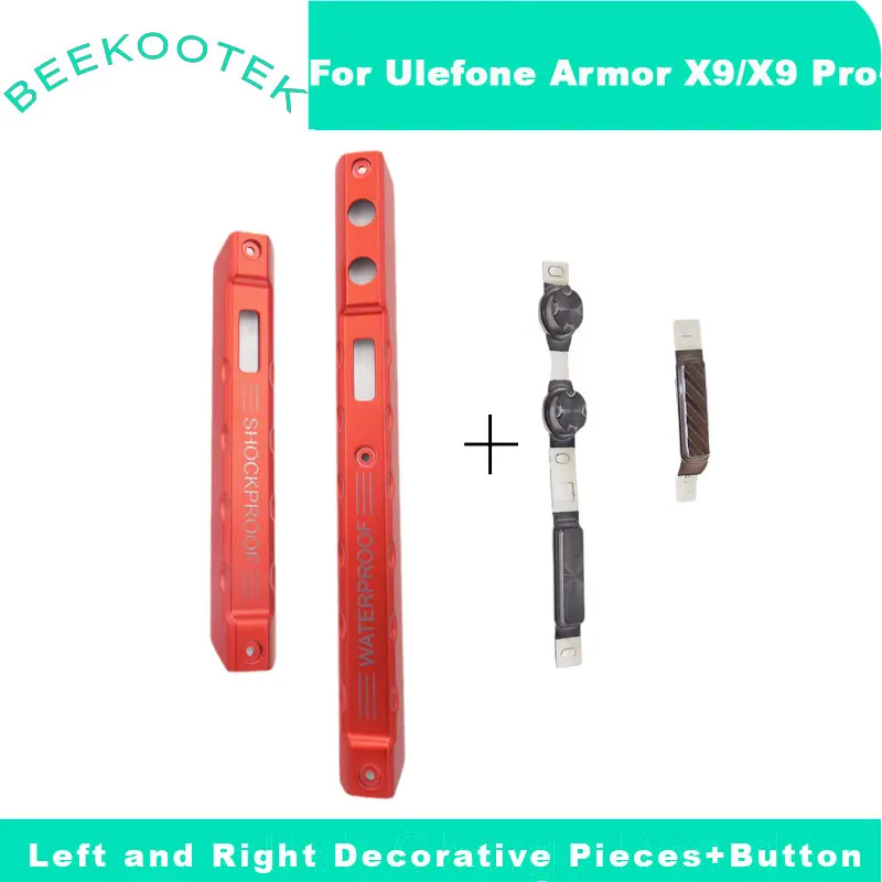 Original Ulefone Armor X9 Pro Left Right Decoration Parts Sidebar Frame +Power Volume Control Button Parts For Ulefone Armor X9