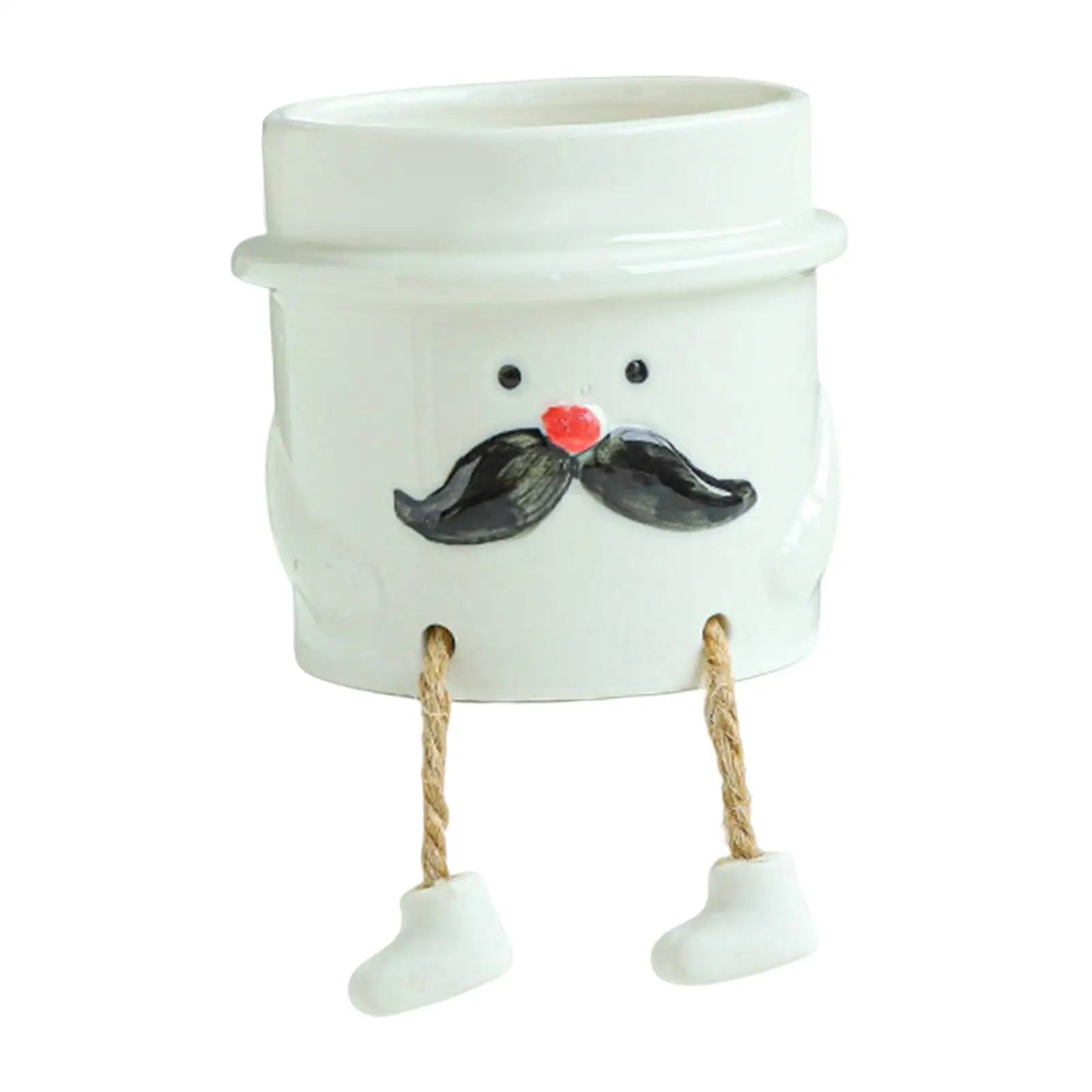 Decorative Ceramic Pot for Plants Small Cute Flower Pot Holder for Desk Shelf Balcony Garden