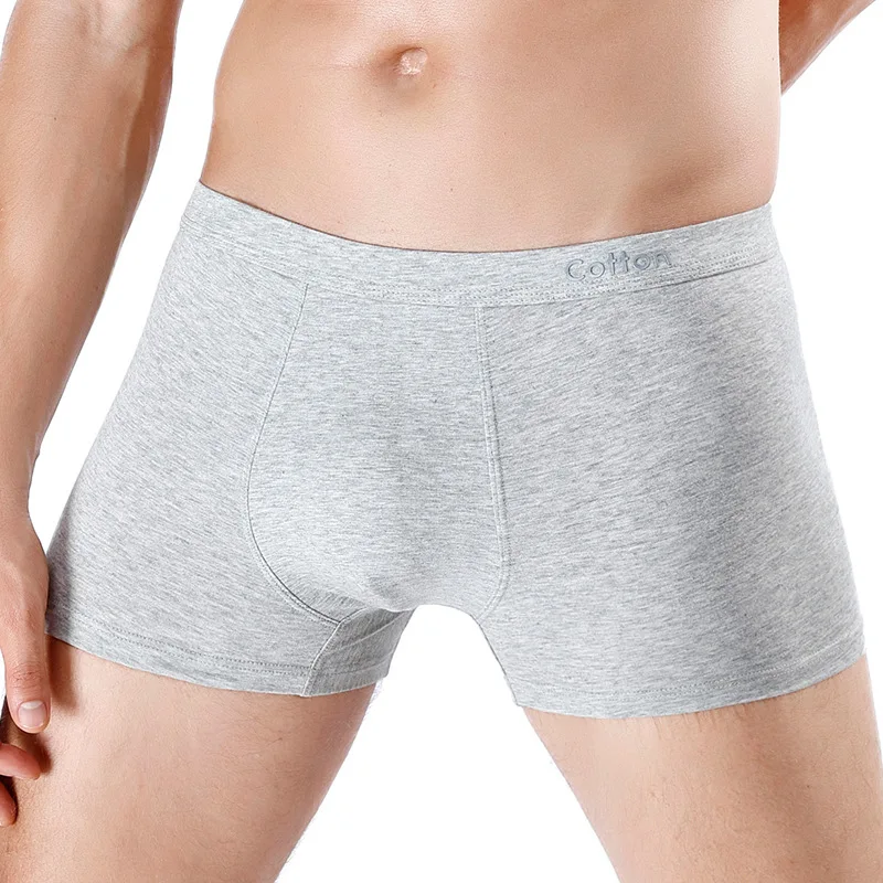 Boxers de algodón liso, pantalones cortos para hombre, calzoncillos Boxer básicos para hombre, calzoncillos de talla grande, ropa interior transpirable, lencería para hombre