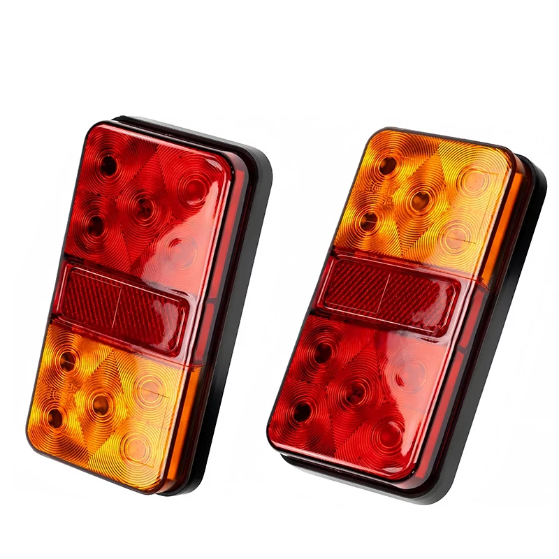 12V LED Rear Tail Lights Trailer Lights 10Leds Stop Brake Light Turn Signal Indicator Lamp For Caravan Van Boat Camper Truck