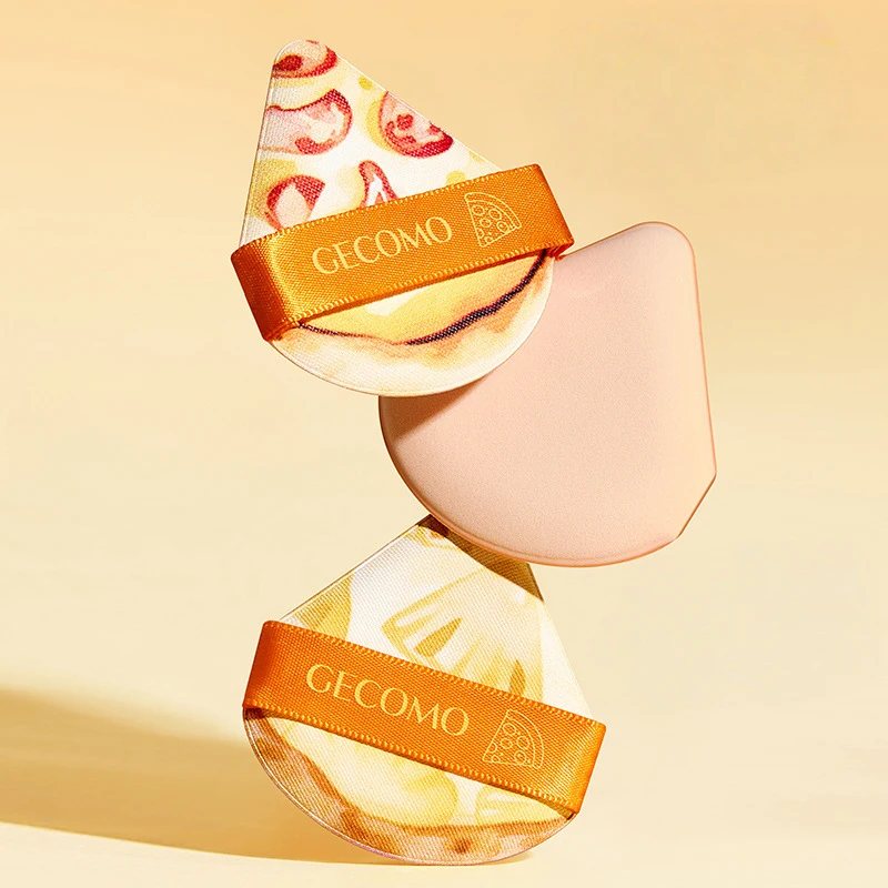 Zestaw 5 gąbek do makijażu w kształcie pizzy, przyjemne w dotyku, miękkie, do stosowania na sucho i na mokro, przyjazne dla skóry, narzędzie kosmetyczne.