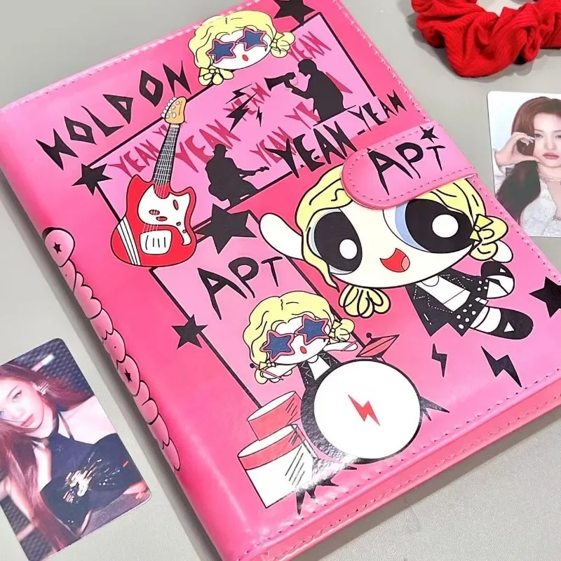 The Powerpuff Girls Blossom Student PU leather A5 card album Kawaii girly heart photo card album holiday gift wholesale