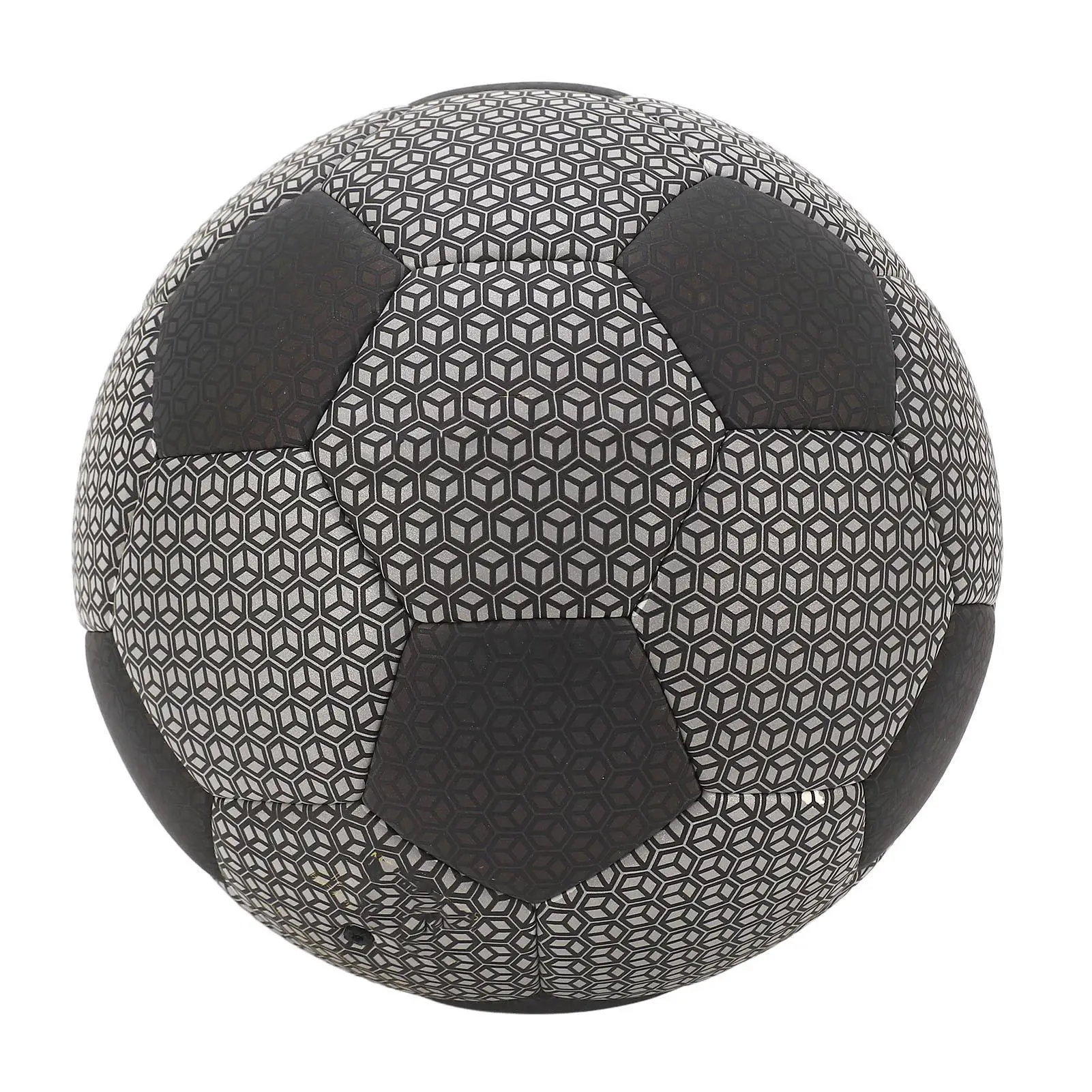 Светящийся голографический светоотражающий футбольный мяч для ночных тренировок, прочный, износостойкий, светящийся внешний вид, футбольный мяч