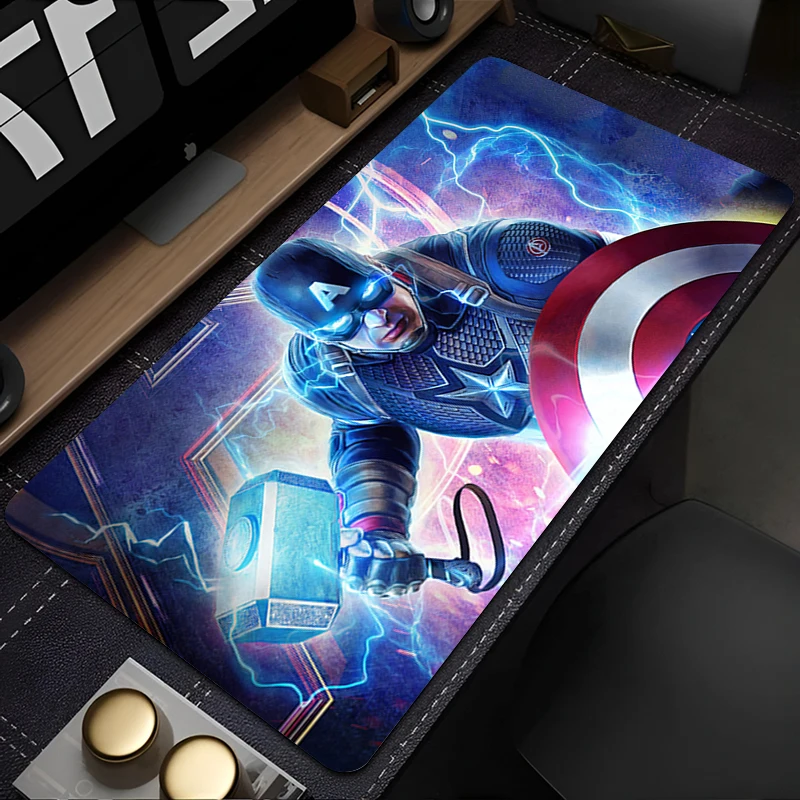 Computer Gaming Accessories HD Mousepad C-captain A-america Office PC Mouse Pad Cool Keyboard Pad Desk Decoracion Anime Desk Mat