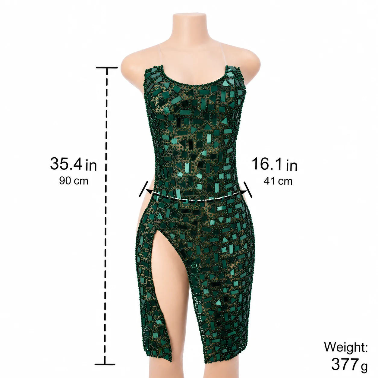 Crystal Mesh Fabric - تطريز كريستالي من FZD متعدد الألوان