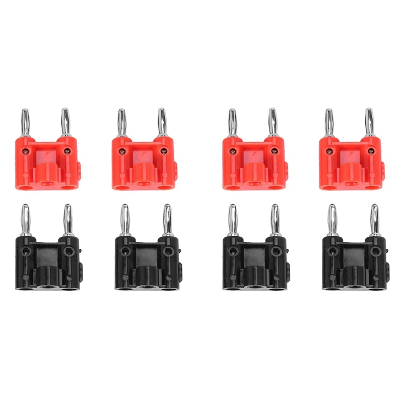 8 Pcs Screw Type Dual Banana Plug Speaker Connectors 436 + Type