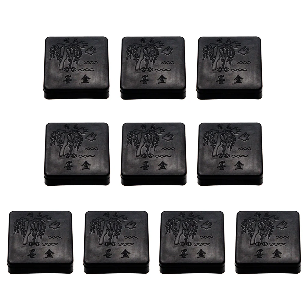 

10 Pcs Inkstone Square Holder Student Container Traditional Writing Calligraphy Accessory Painting Tool