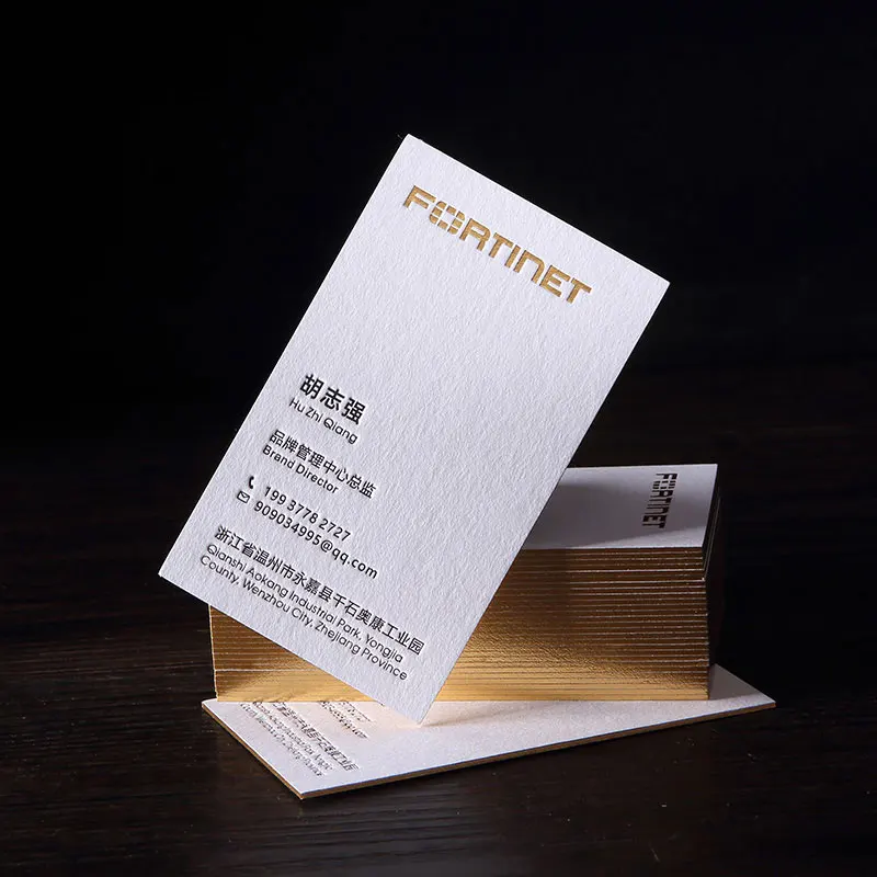 Tarjetas de visita personalizadas, cartón colorido negro, borde estampado en caliente, borde rosa, tarjeta de visita amarilla, papel de algodón en relieve