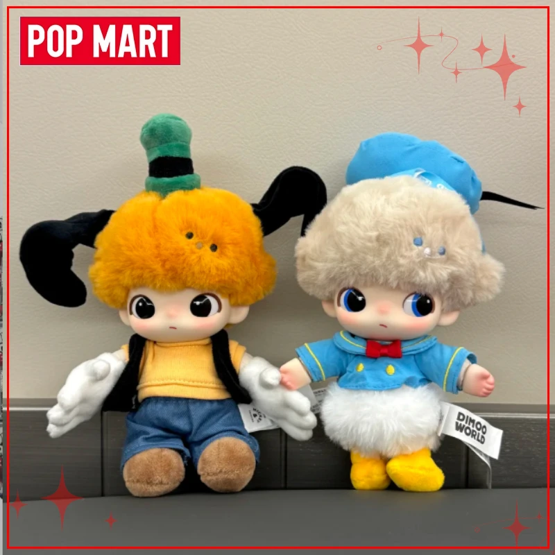 POP MART DIMOO WORLD X DISNEY 시리즈 블라인드 박스 비닐 얼굴 인형 키체인 펜던트 컬렉션 크리스마스 선물