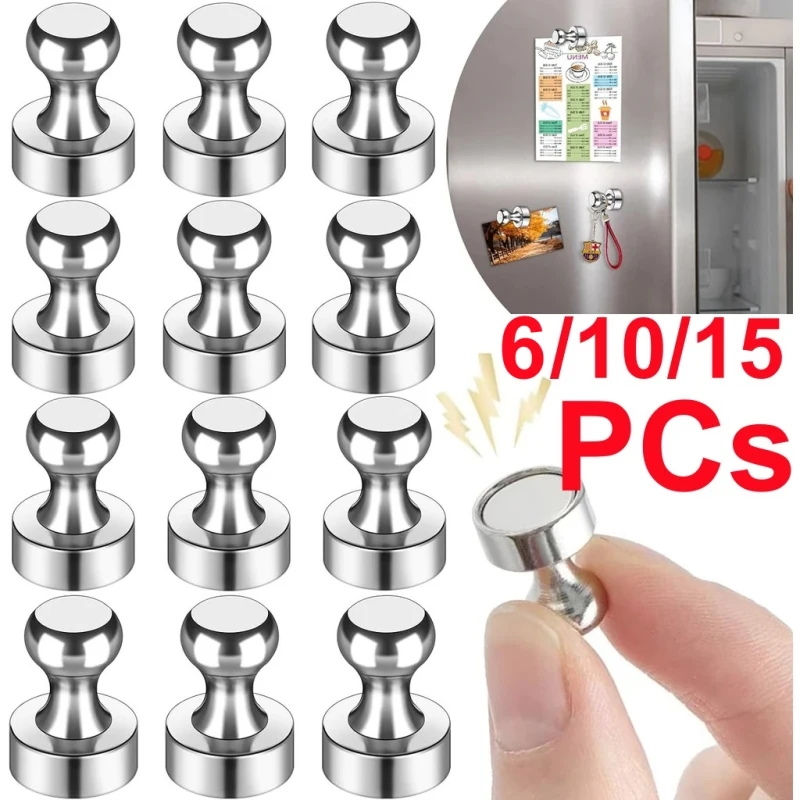 6/10/15pcs Magnetic Pins Thumbtacks for Whiteboard Cone Super Strong Fridge Pushpin Magnets Home Storage Tools