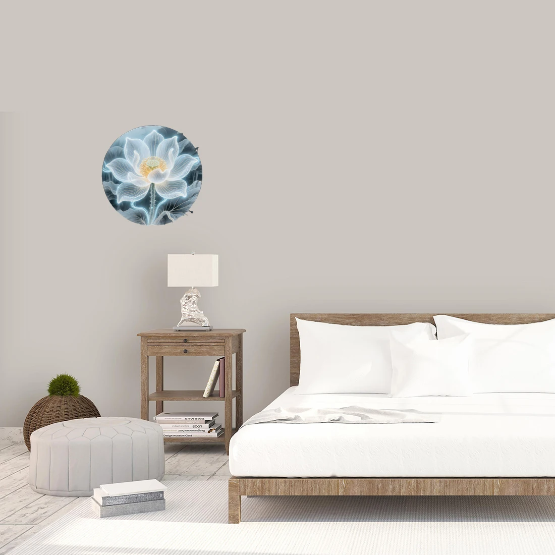 Three Ratels CFN109 Dreamy fluorescent lotus art strong sticker for home decoration bathroom decal
