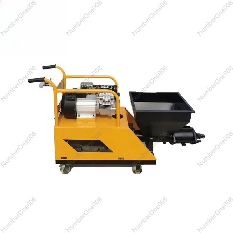 

Portable Small Mortar Sprayer with Pump and Motor, Concrete Wall Plastering and Sandblasting Equipment