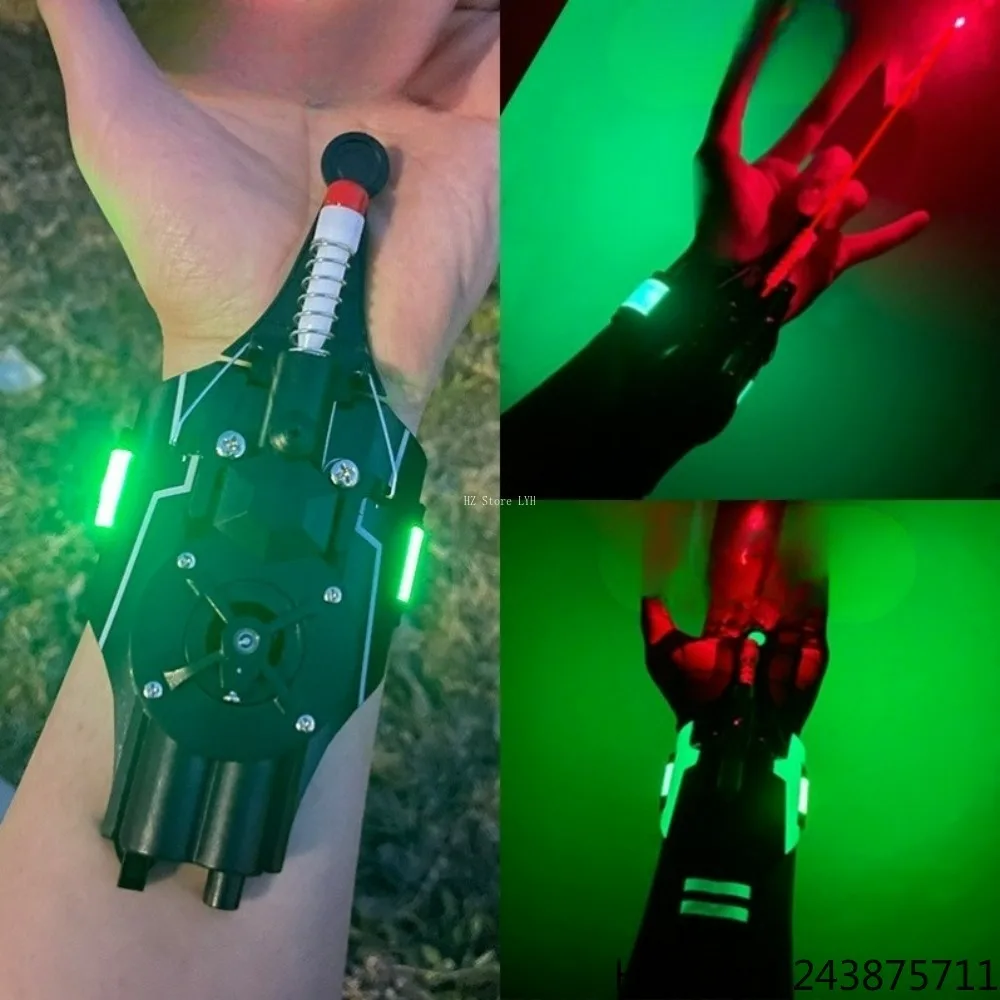 Penembak Jaring Laba-laba dengan Peluncur Jaring Pahlawan Super Otomatis Ringan Mainan Permainan Peran USB Isi Ulang Hadiah Ulang Tahun Penembak Spiderman