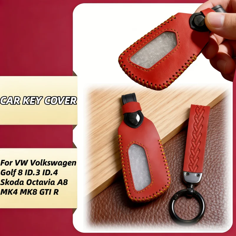 

Car Key Cover For VW Volkswagen Golf 8 MK8 ID.3/4 Cupra Skoda Octavia A8 SEAT Leon MK4 2020 -2023 Formentor Tarraco